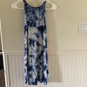 Blue tie dye dress